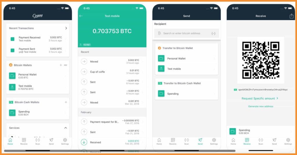 iPhone-bitcoin-wallet-Copay Copay Wallet Screenshot