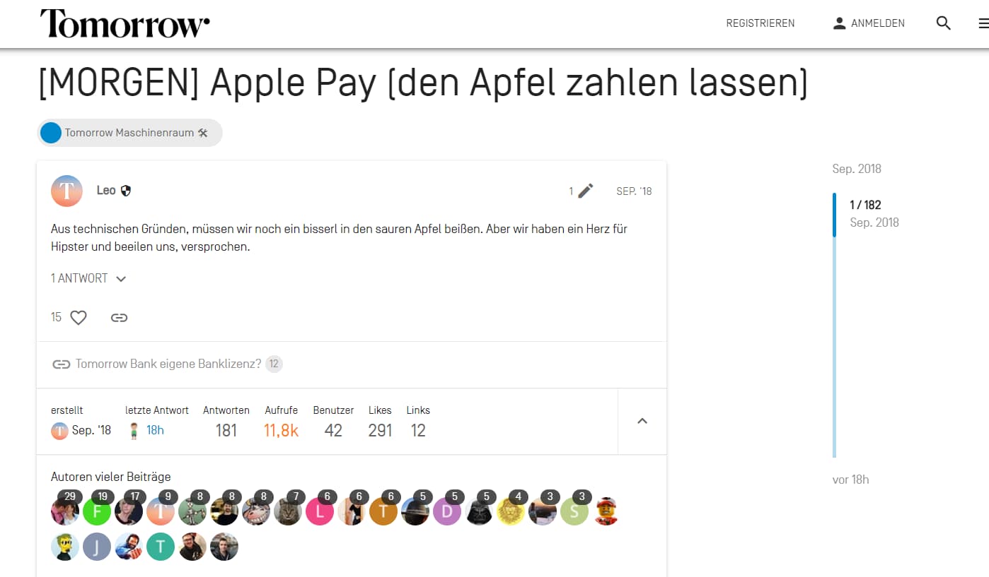 Tomorrow Apple Pay Diskussion Tomorrow Apple Pay Diskussion