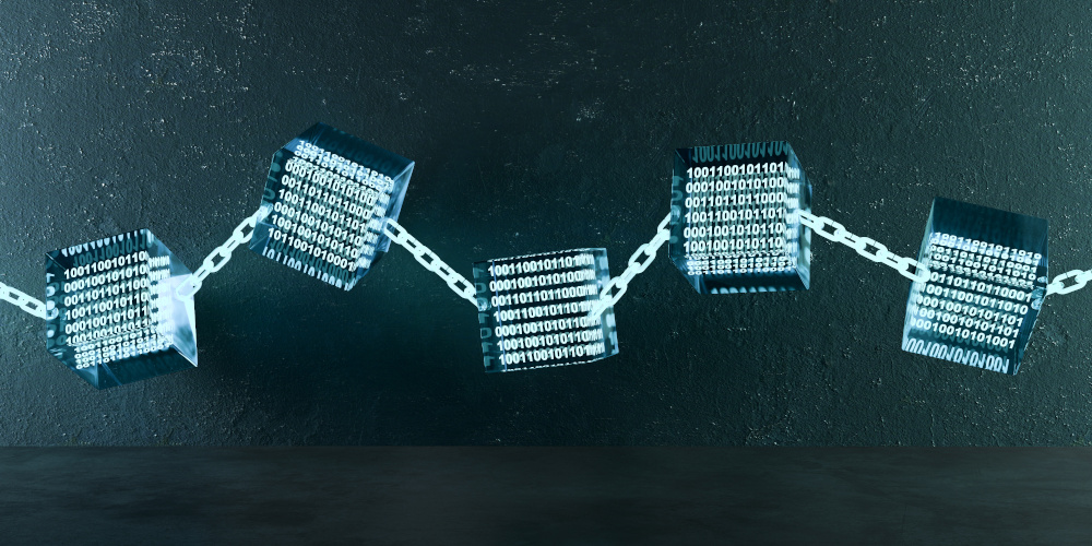 3D Illustration Blockchain Kette was ist blockchain